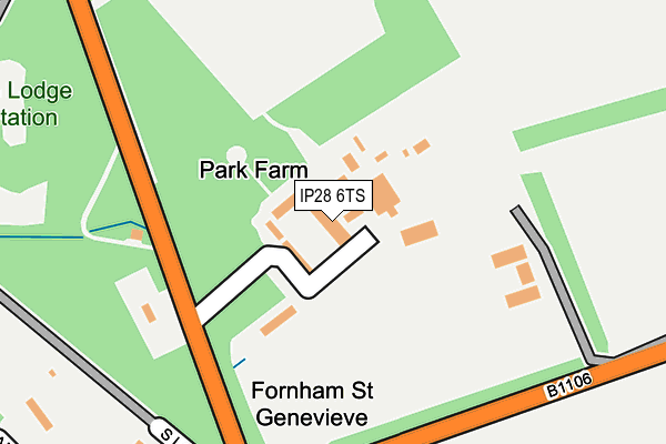 IP28 6TS map - OS OpenMap – Local (Ordnance Survey)