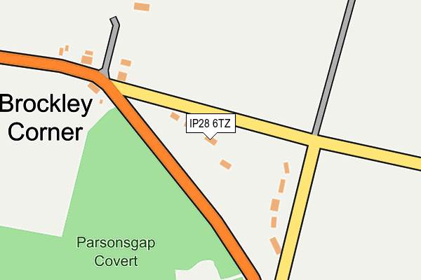 IP28 6TZ map - OS OpenMap – Local (Ordnance Survey)