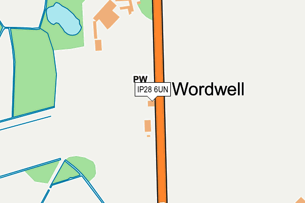 IP28 6UN map - OS OpenMap – Local (Ordnance Survey)