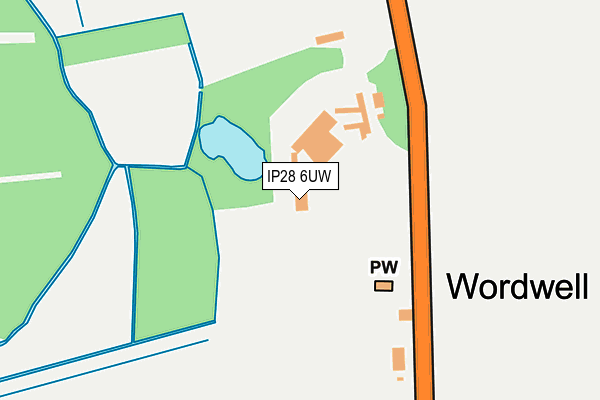 IP28 6UW map - OS OpenMap – Local (Ordnance Survey)