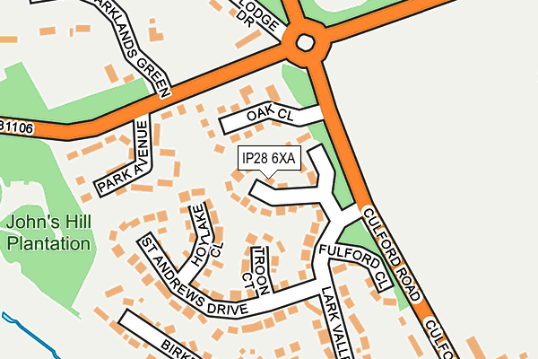 IP28 6XA map - OS OpenMap – Local (Ordnance Survey)