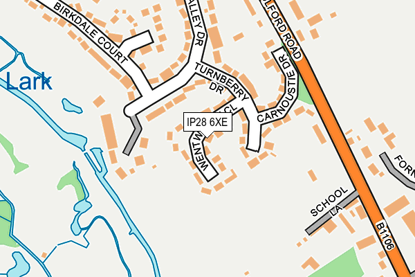 IP28 6XE map - OS OpenMap – Local (Ordnance Survey)