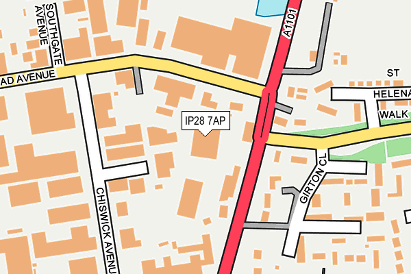 IP28 7AP map - OS OpenMap – Local (Ordnance Survey)