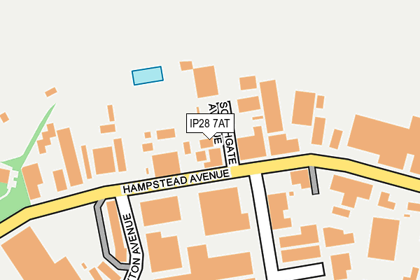 IP28 7AT map - OS OpenMap – Local (Ordnance Survey)
