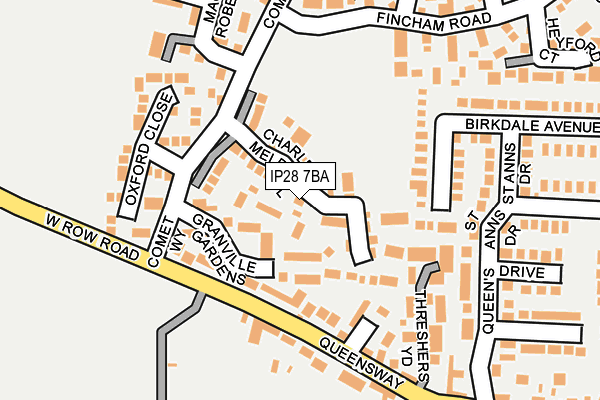 IP28 7BA map - OS OpenMap – Local (Ordnance Survey)