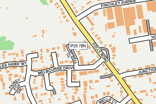 IP28 7BN map - OS OpenMap – Local (Ordnance Survey)