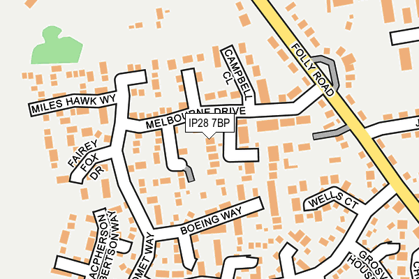 IP28 7BP map - OS OpenMap – Local (Ordnance Survey)
