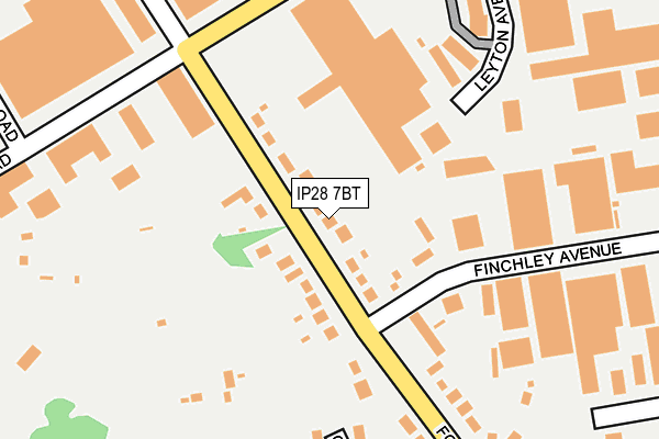 IP28 7BT map - OS OpenMap – Local (Ordnance Survey)