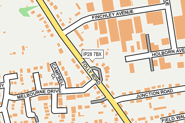 IP28 7BX map - OS OpenMap – Local (Ordnance Survey)
