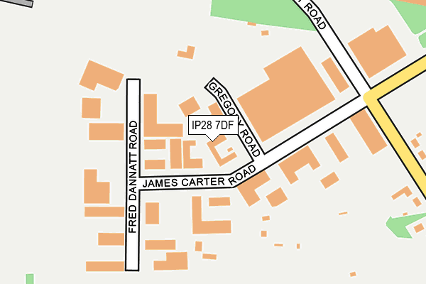 IP28 7DF map - OS OpenMap – Local (Ordnance Survey)