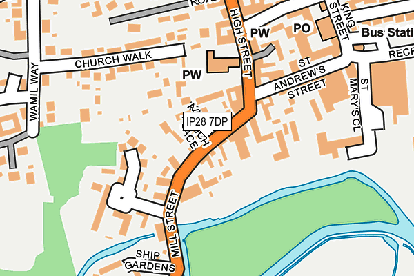 IP28 7DP map - OS OpenMap – Local (Ordnance Survey)