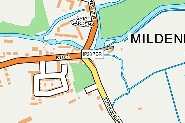 IP28 7DR map - OS OpenMap – Local (Ordnance Survey)