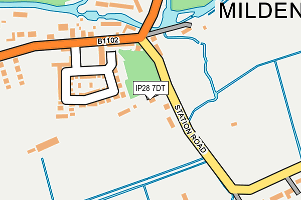 IP28 7DT map - OS OpenMap – Local (Ordnance Survey)