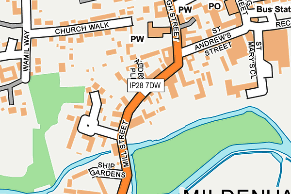 IP28 7DW map - OS OpenMap – Local (Ordnance Survey)