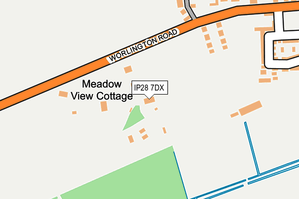 IP28 7DX map - OS OpenMap – Local (Ordnance Survey)