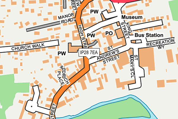 IP28 7EA map - OS OpenMap – Local (Ordnance Survey)