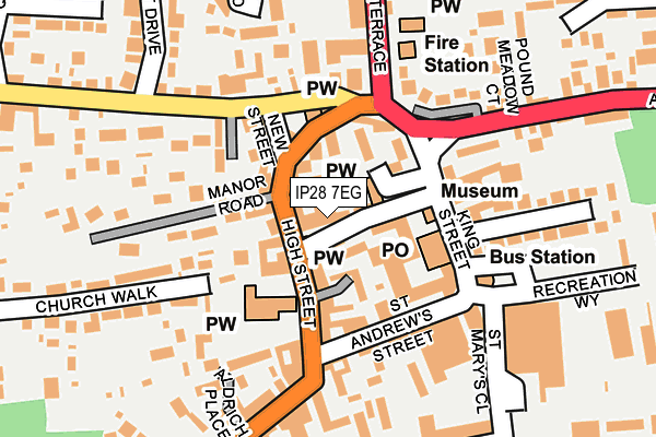 IP28 7EG map - OS OpenMap – Local (Ordnance Survey)