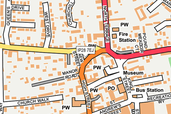 IP28 7EJ map - OS OpenMap – Local (Ordnance Survey)