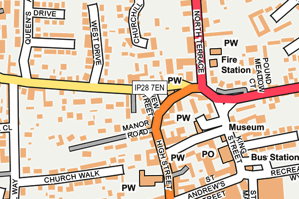 IP28 7EN map - OS OpenMap – Local (Ordnance Survey)