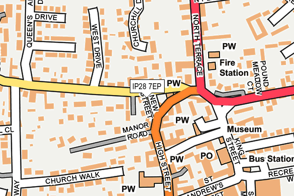 IP28 7EP map - OS OpenMap – Local (Ordnance Survey)