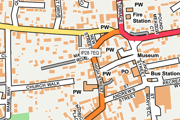 IP28 7EQ map - OS OpenMap – Local (Ordnance Survey)