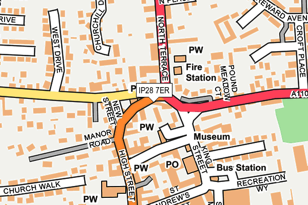 IP28 7ER map - OS OpenMap – Local (Ordnance Survey)