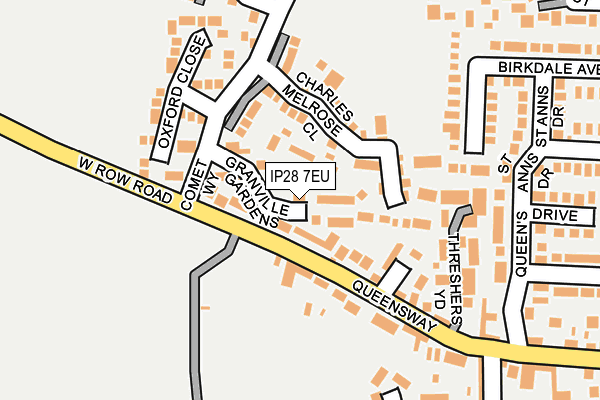 IP28 7EU map - OS OpenMap – Local (Ordnance Survey)