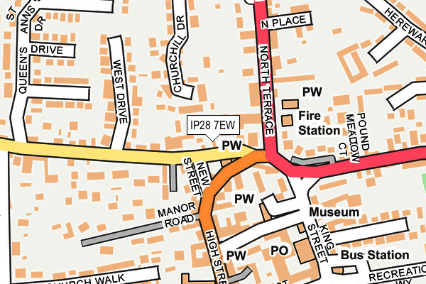 IP28 7EW map - OS OpenMap – Local (Ordnance Survey)