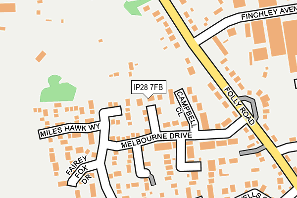 IP28 7FB map - OS OpenMap – Local (Ordnance Survey)