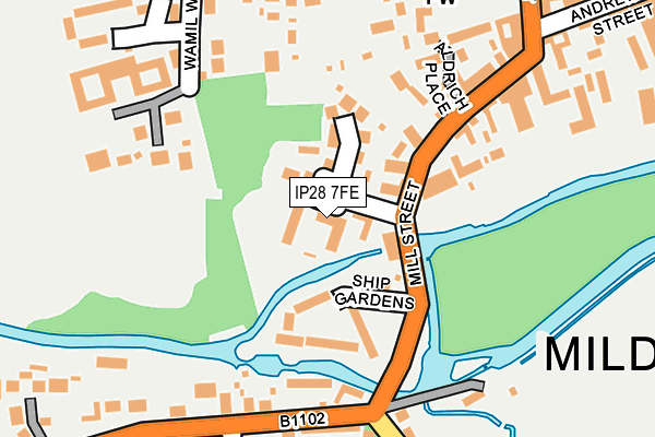 IP28 7FE map - OS OpenMap – Local (Ordnance Survey)
