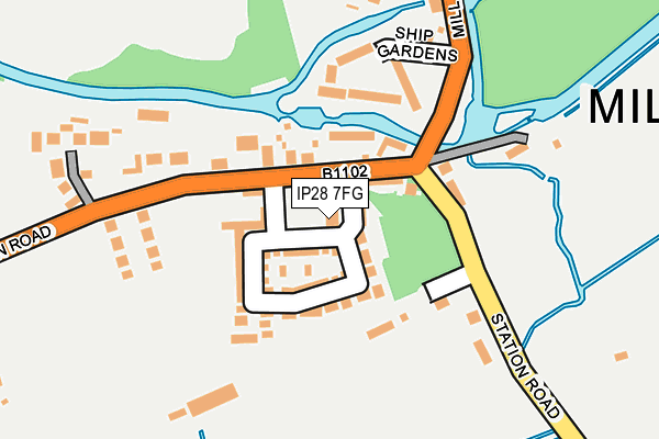 IP28 7FG map - OS OpenMap – Local (Ordnance Survey)