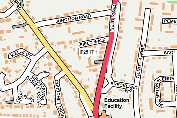 IP28 7FH map - OS OpenMap – Local (Ordnance Survey)