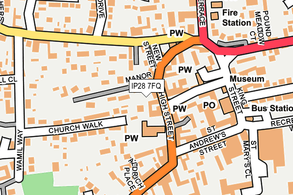 IP28 7FQ map - OS OpenMap – Local (Ordnance Survey)