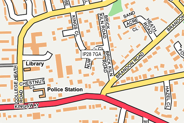 IP28 7GA map - OS OpenMap – Local (Ordnance Survey)