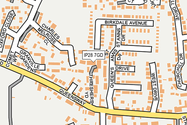 IP28 7GD map - OS OpenMap – Local (Ordnance Survey)