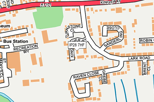 IP28 7HF map - OS OpenMap – Local (Ordnance Survey)