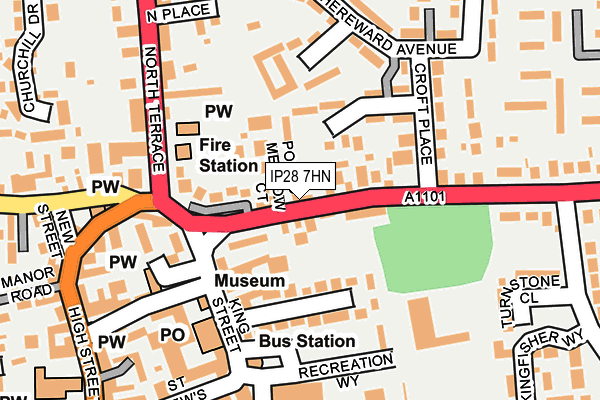 IP28 7HN map - OS OpenMap – Local (Ordnance Survey)