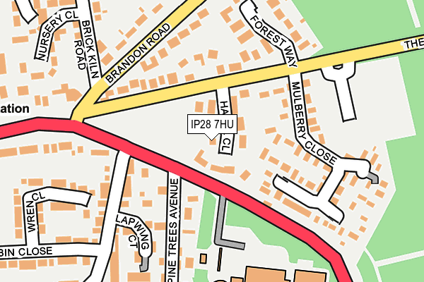 IP28 7HU map - OS OpenMap – Local (Ordnance Survey)