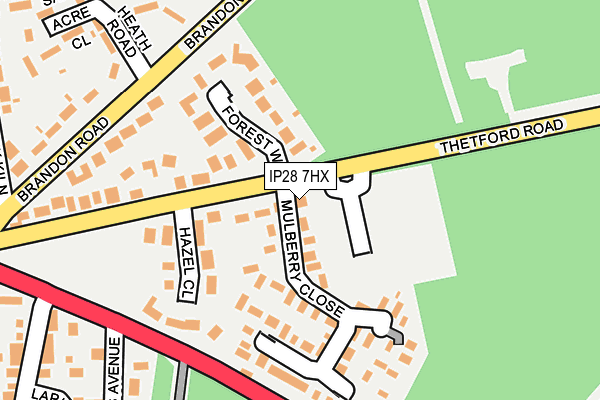 IP28 7HX map - OS OpenMap – Local (Ordnance Survey)
