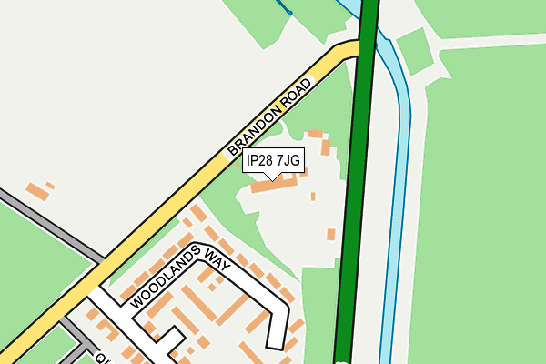 IP28 7JG map - OS OpenMap – Local (Ordnance Survey)