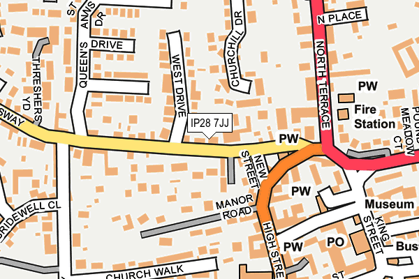 IP28 7JJ map - OS OpenMap – Local (Ordnance Survey)