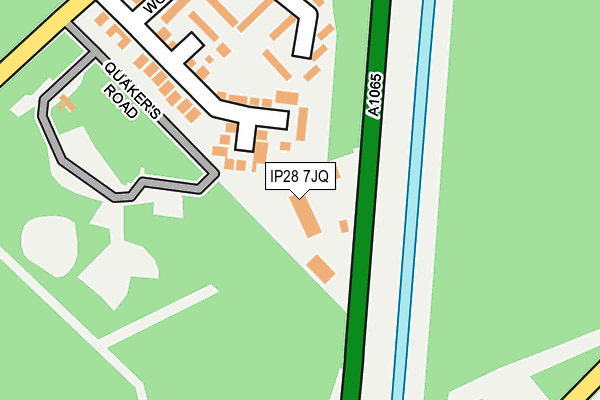 IP28 7JQ map - OS OpenMap – Local (Ordnance Survey)