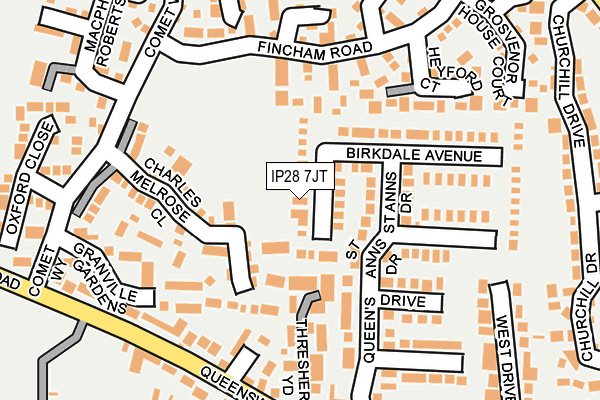 IP28 7JT map - OS OpenMap – Local (Ordnance Survey)