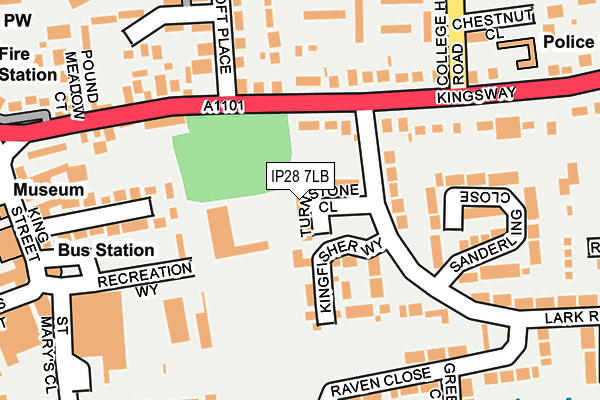 IP28 7LB map - OS OpenMap – Local (Ordnance Survey)