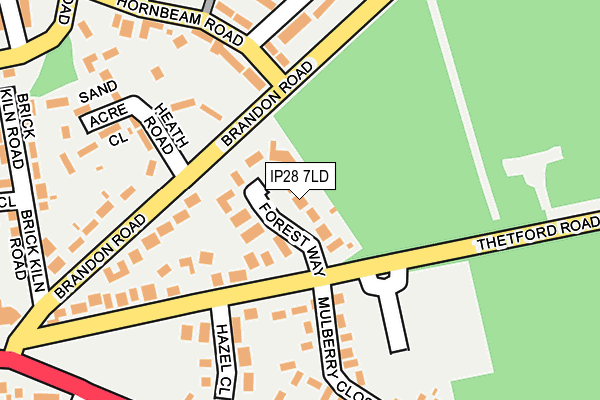 IP28 7LD map - OS OpenMap – Local (Ordnance Survey)