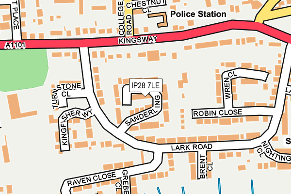 IP28 7LE map - OS OpenMap – Local (Ordnance Survey)