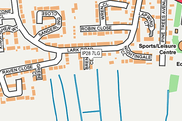 IP28 7LG map - OS OpenMap – Local (Ordnance Survey)