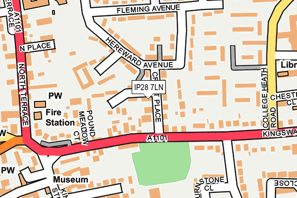 IP28 7LN map - OS OpenMap – Local (Ordnance Survey)