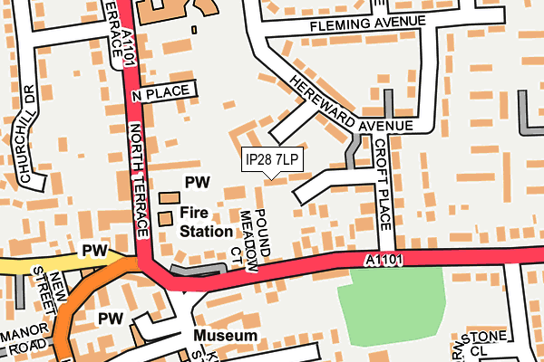 IP28 7LP map - OS OpenMap – Local (Ordnance Survey)