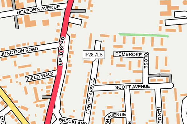 IP28 7LS map - OS OpenMap – Local (Ordnance Survey)